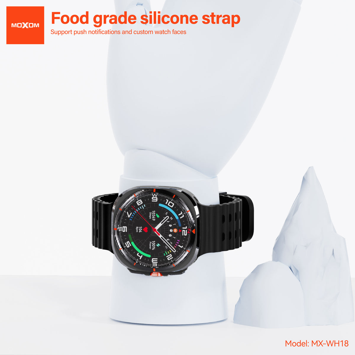 MOXOM MX-WH18 Smartwatch – Bold 2.1" HD Display, Bluetooth Calling, Multi-Sport & Wellness Tracking