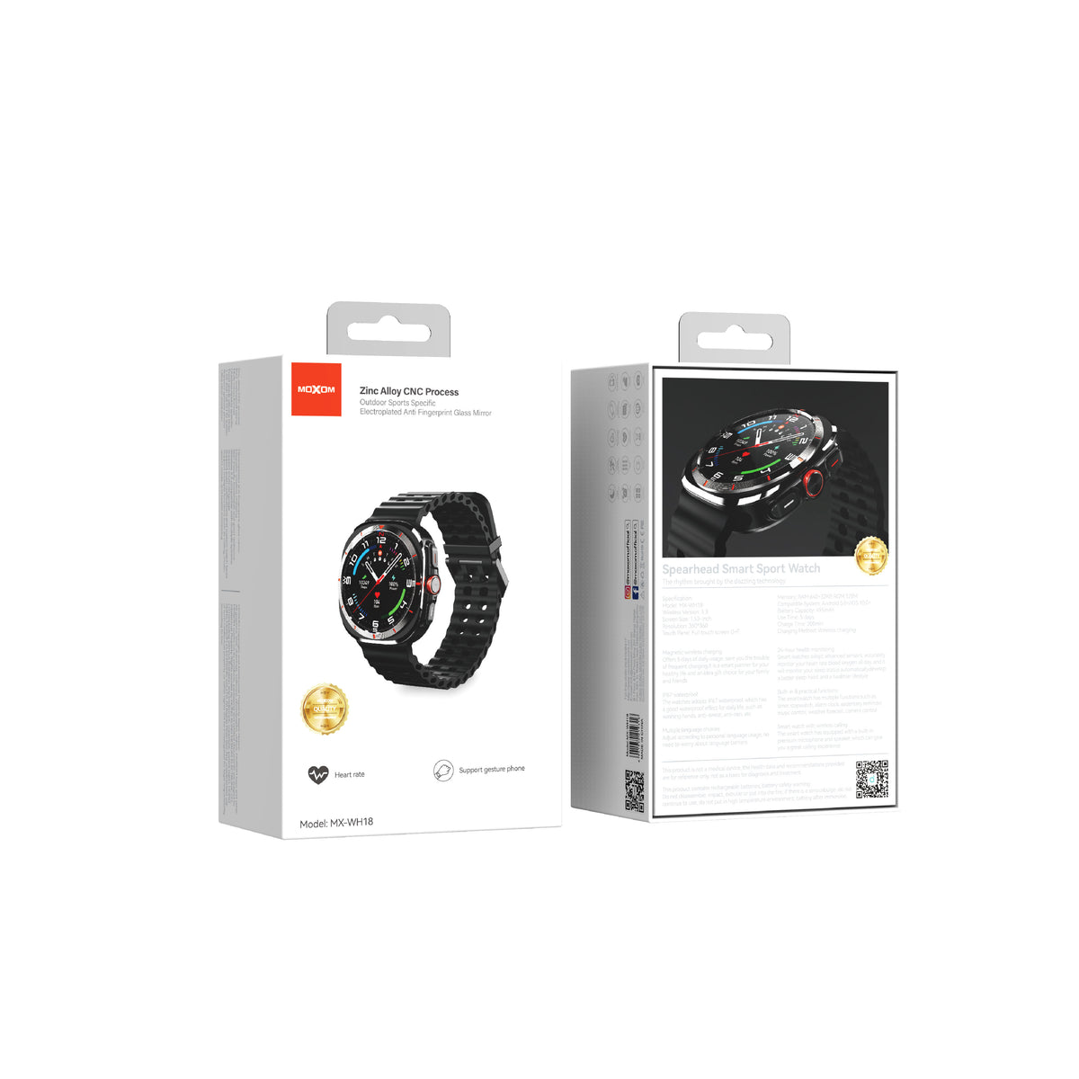MOXOM MX-WH18 Smartwatch – Bold 2.1" HD Display, Bluetooth Calling, Multi-Sport & Wellness Tracking