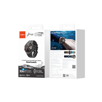 MOXOM MX-WH28 Smartwatch – 1.7" Round HD Screen, Bluetooth Calling, 3ATM Water Resistant, 7-9 Day Battery