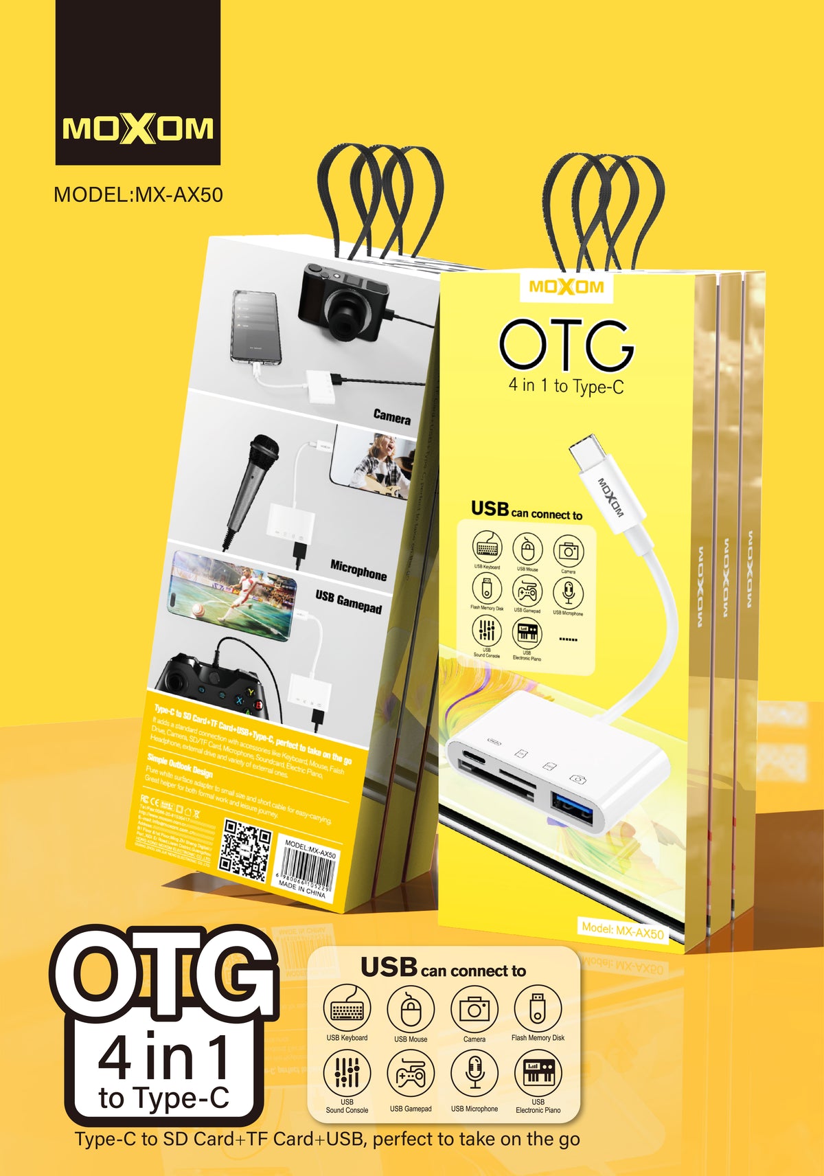 4-in-1 Type-C OTG Data Backup Adapter – MOXOM MX-AX50