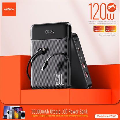 Moxom MX-PB180 20000mAh Utopia LCD Power Bank