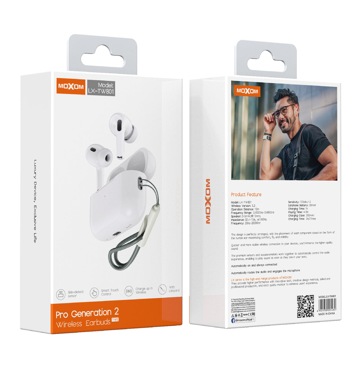 Moxom MX-TW801 TWS Pro Gen 2 Wireless Earbuds