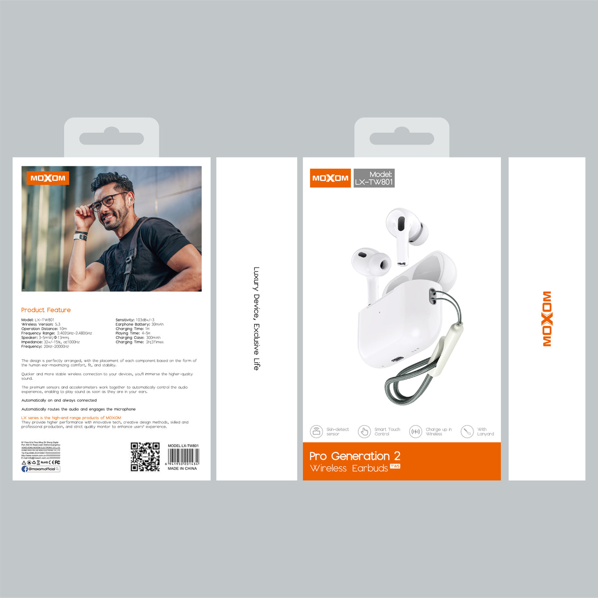 Moxom MX-TW801 TWS Pro Gen 2 Wireless Earbuds