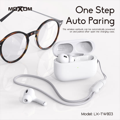 Moxom MX-TW803 TWS Earbuds with ANC – iOS & Android Compatible