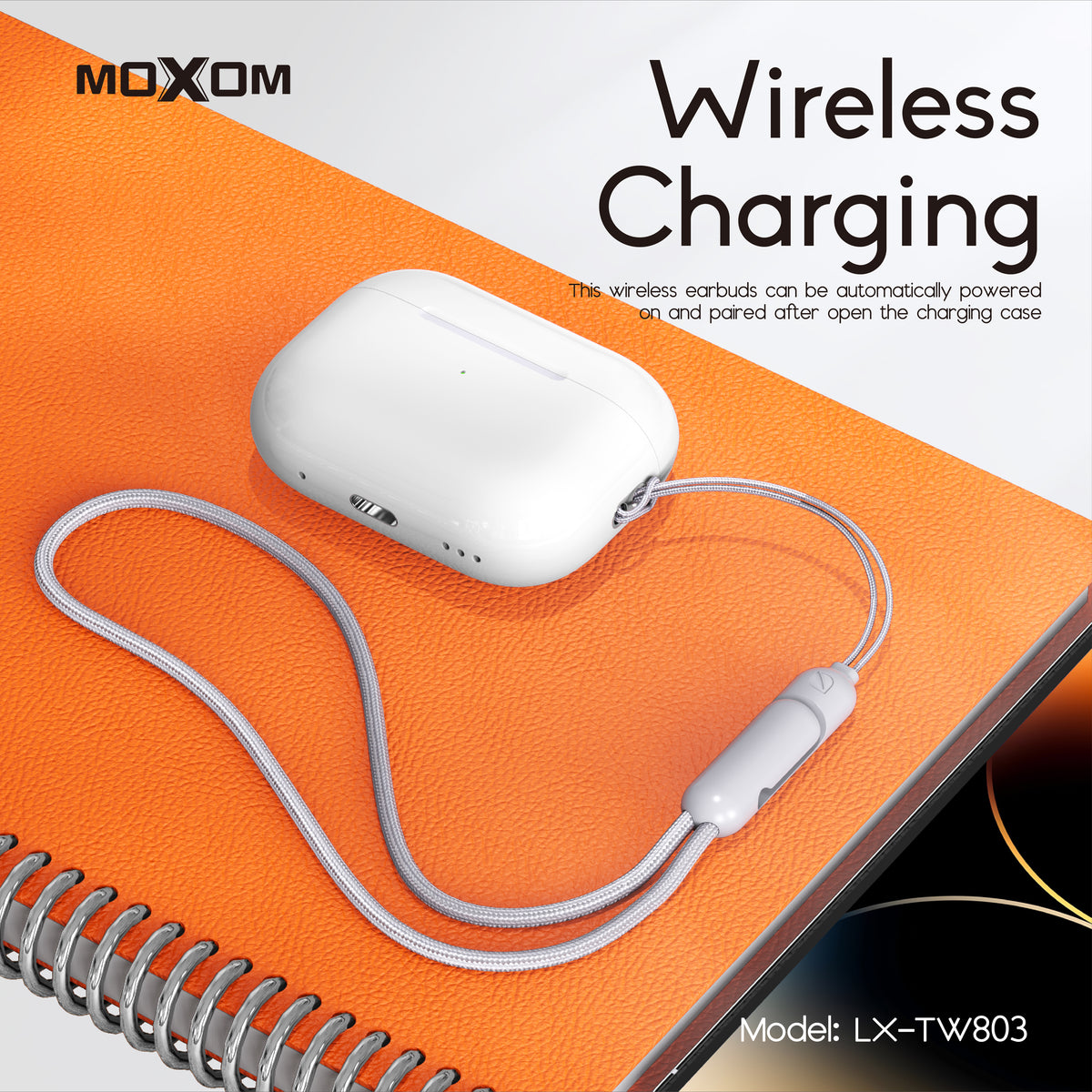 Moxom MX-TW803 TWS Earbuds with ANC – iOS & Android Compatible