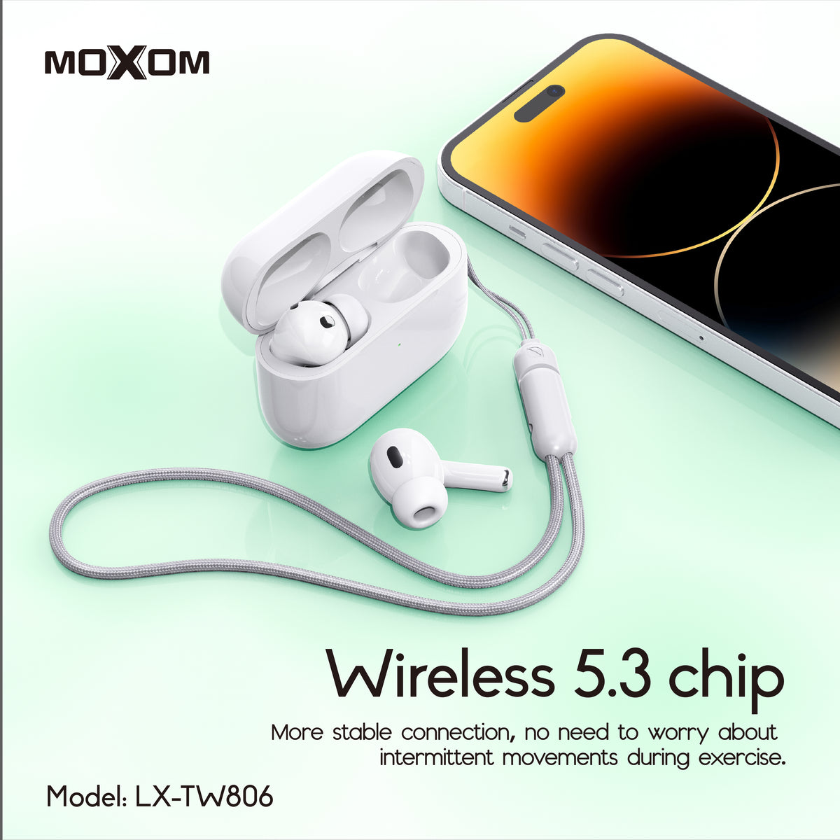 Moxom MX-TW806 TWS Earbuds – Advanced Noise Cancellation