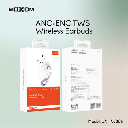 Moxom MX-TW806 TWS Earbuds – Advanced Noise Cancellation