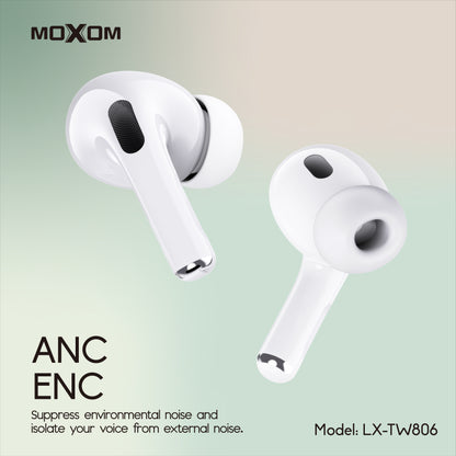 Moxom MX-TW806 TWS Earbuds – Advanced Noise Cancellation