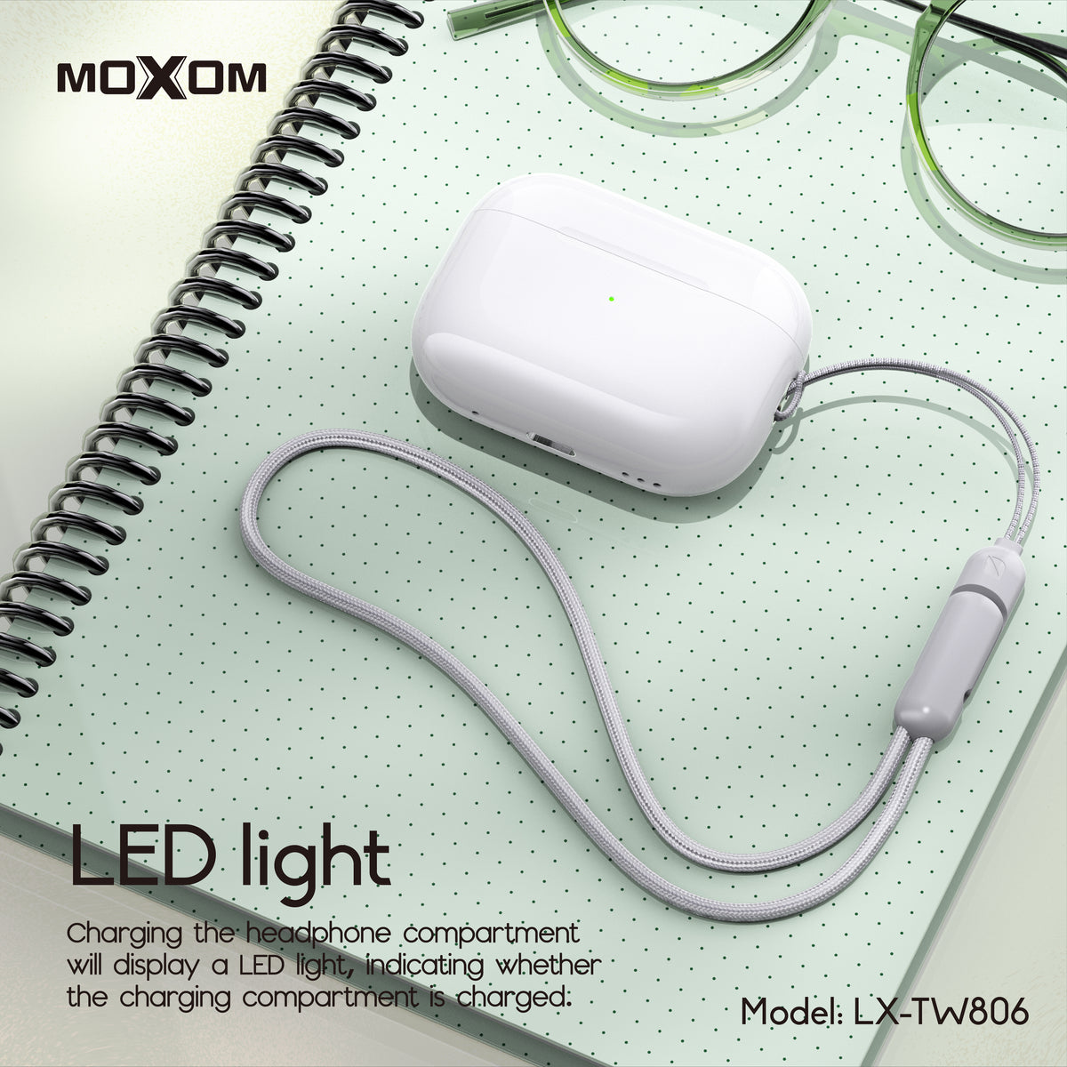 Moxom MX-TW806 TWS Earbuds – Advanced Noise Cancellation