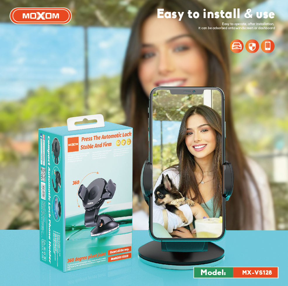 Compact Automatic Lock Phone Holder – MOXOM MX-VS128