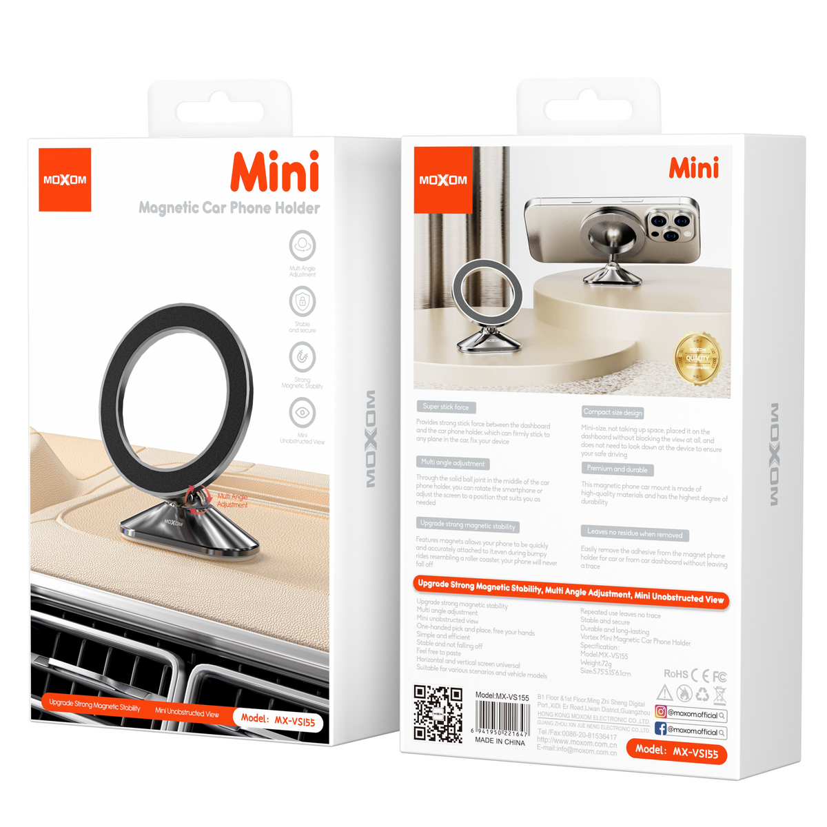Vortex Mini Magnetic Car Phone Holder – MOXOM MX-VS155
