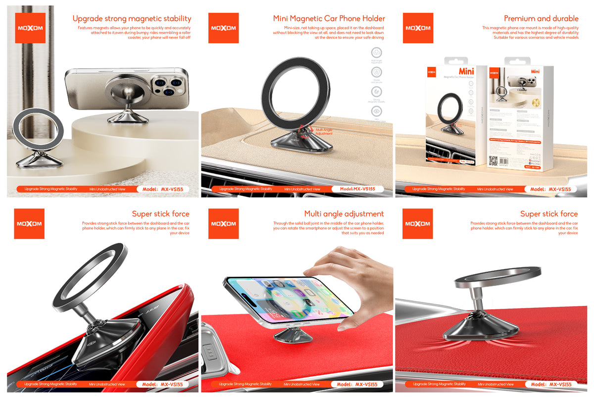 Vortex Mini Magnetic Car Phone Holder – MOXOM MX-VS155