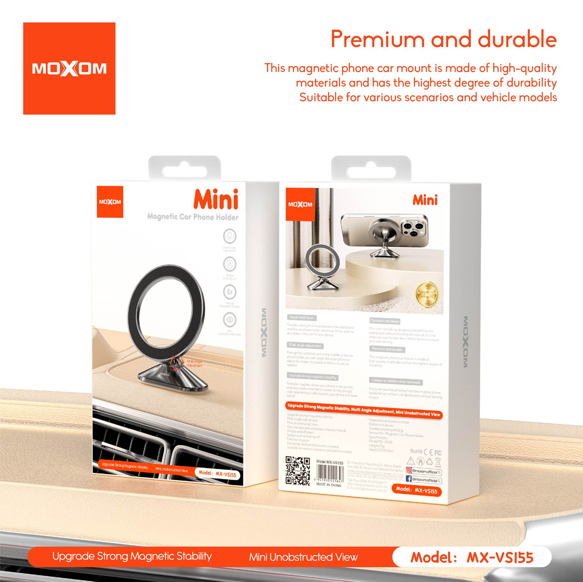 Vortex Mini Magnetic Car Phone Holder – MOXOM MX-VS155