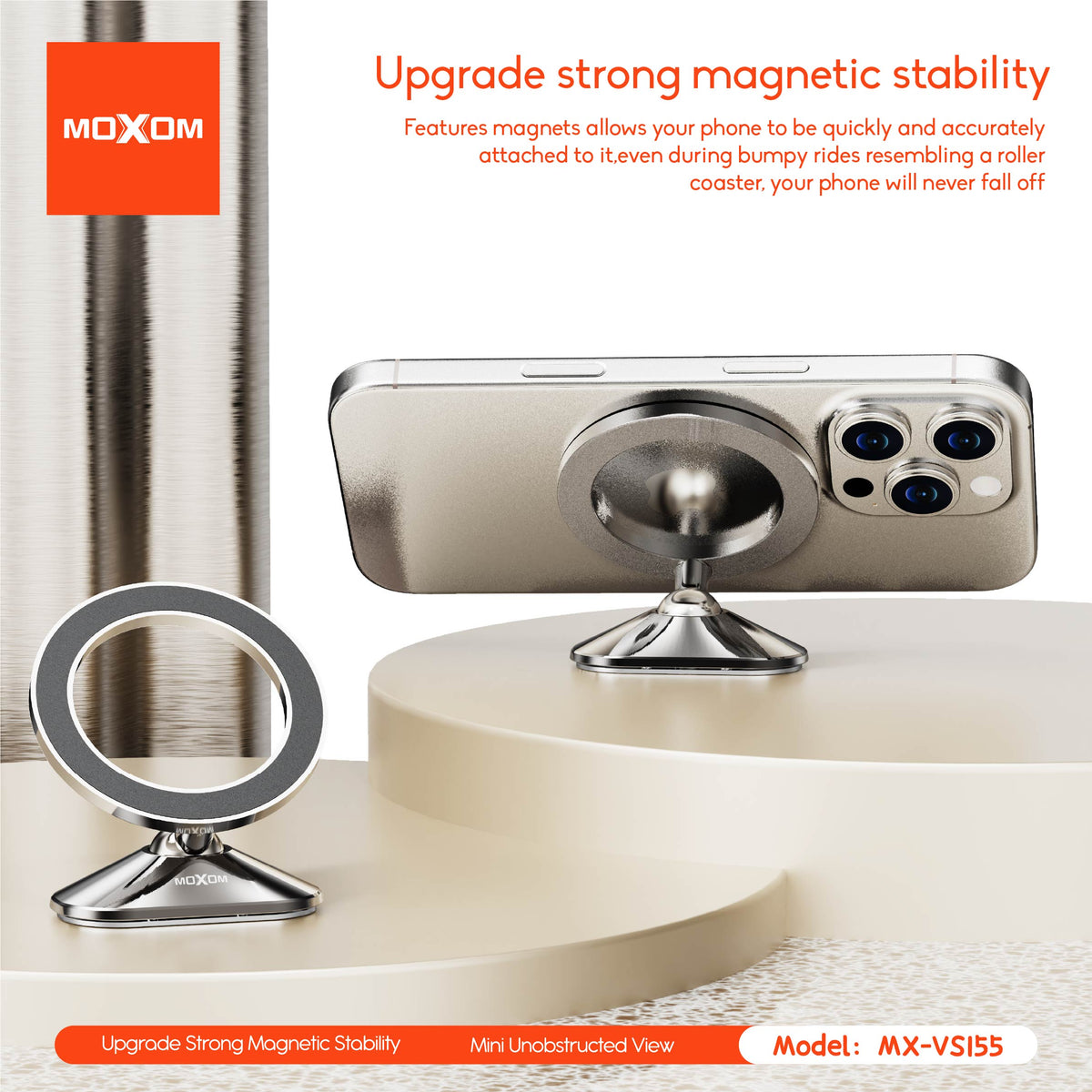 Vortex Mini Magnetic Car Phone Holder – MOXOM MX-VS155