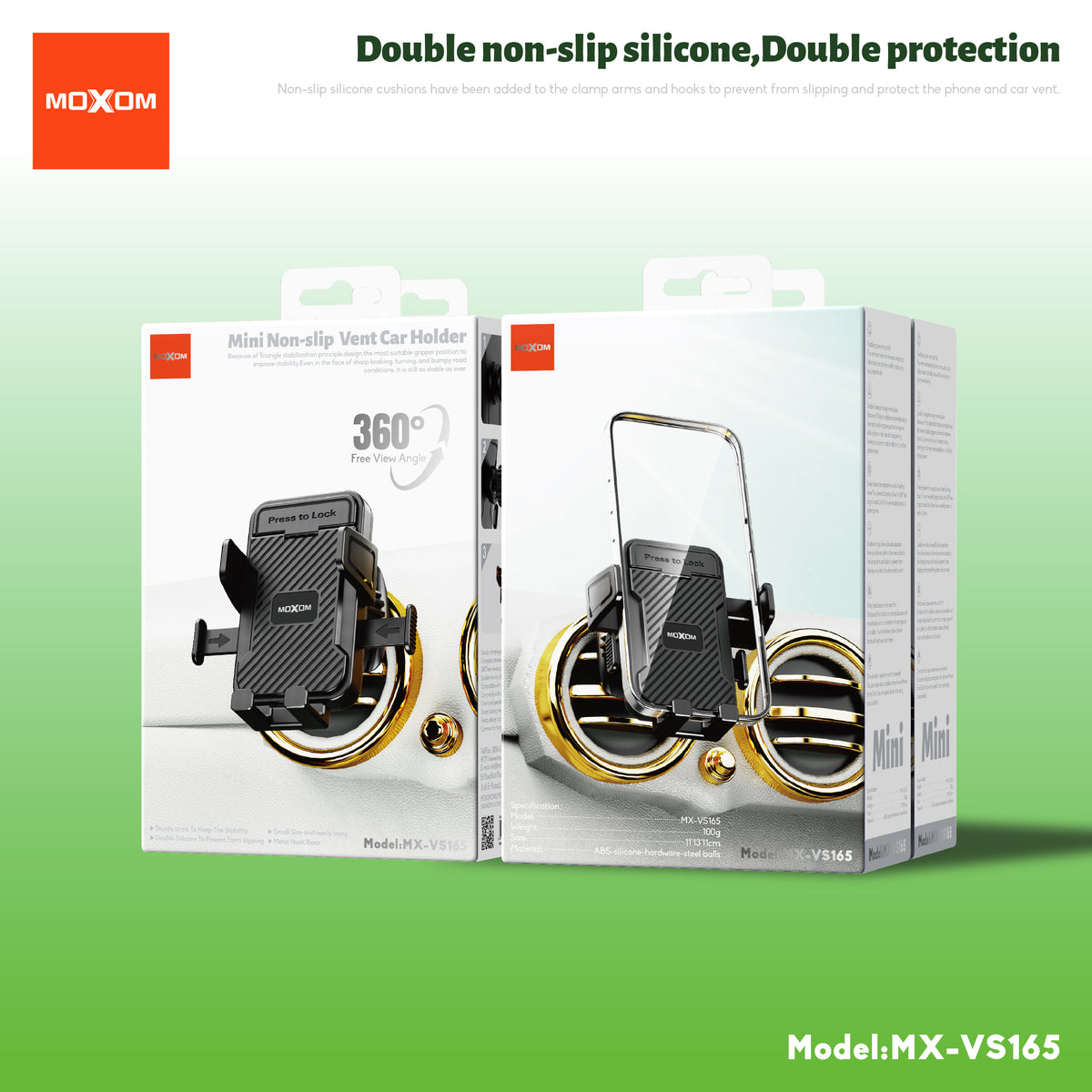 Mini Non-Slip Vent Car Phone Holder – MOXOM MX-VS165