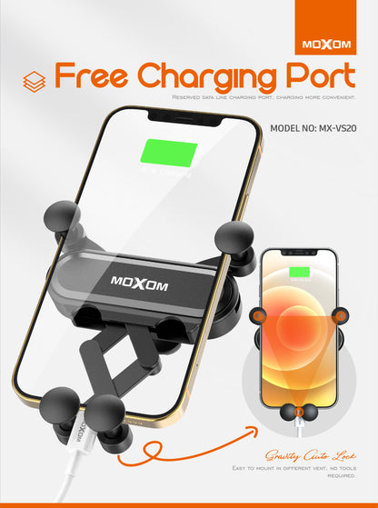 DeftHand Gravity Auto-Lock Phone Holder – MOXOM MX-VS20
