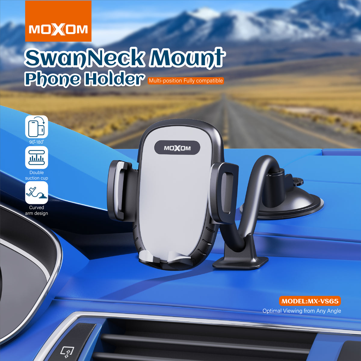SwanNeck Multi-Position Phone Mount – MOXOM MX-VS65
