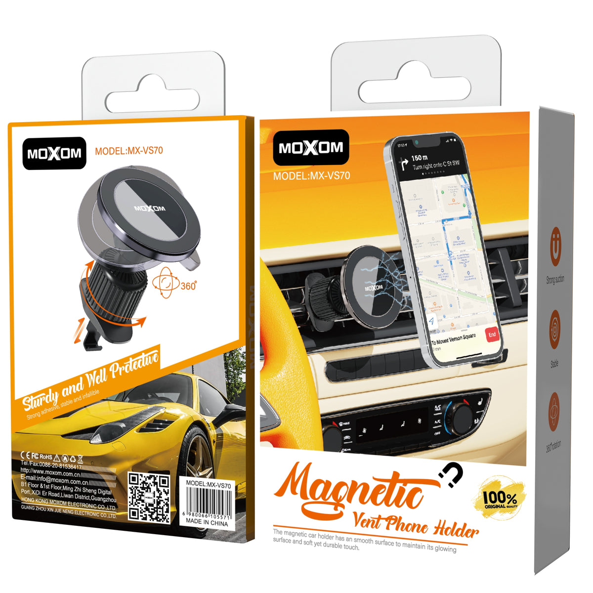 Magnetic Vent Phone Holder – MOXOM MX-VS70