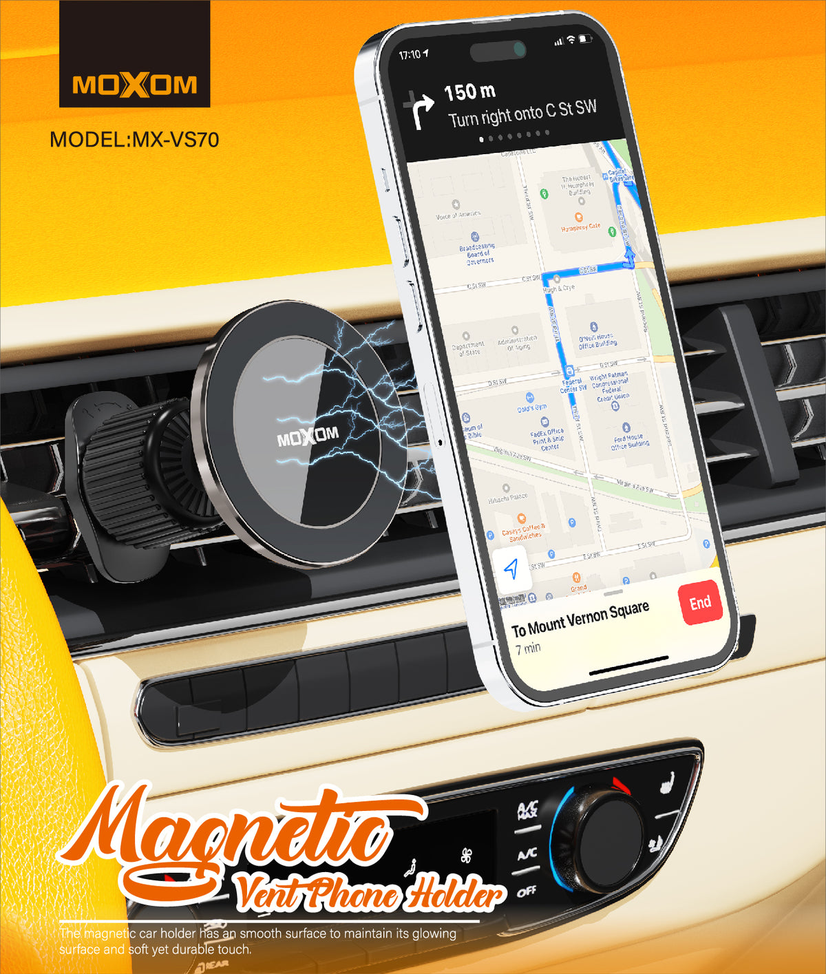 Magnetic Vent Phone Holder – MOXOM MX-VS70