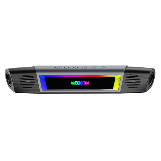 MOXOM MX-SK107 Vibrant Soundwave 10W Bluetooth Speaker – Bluetooth 5.4, AUX Input, Type-C Charging