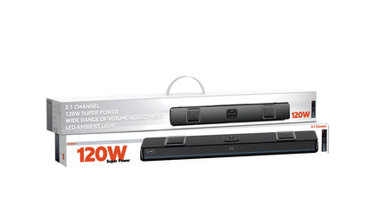 MOXOM MX-SK108 Rhythm 120W Wireless Soundbar – Room-Filling Sound, Bluetooth 5.0, 12m Range