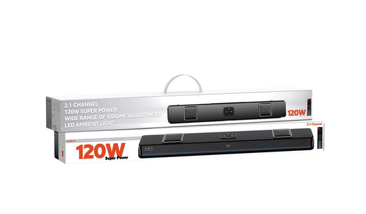 MOXOM MX-SK108 Rhythm 120W Wireless Soundbar – Room-Filling Sound, Bluetooth 5.0, 12m Range