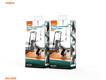 MOXOM MX-VS39 Gravity Car Phone Holder – Auto-Clamp, Suction Mount for Dash & Windscreen, 360°