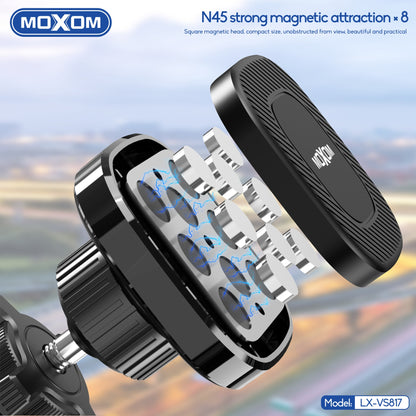 MOXOM LX-VS817 Square Stripe Magnetic Car Vent Phone Holder – Strong Magnet, Lightweight 85g