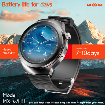 MOXOM MX-WH11 Smartwatch – 1.53" HD Touchscreen, Bluetooth Calling, NFC, 7-10 Day Battery