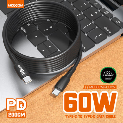 Moxom MX-CB135 60W PD USB-C to USB-C Fast Charging Cable (2m)