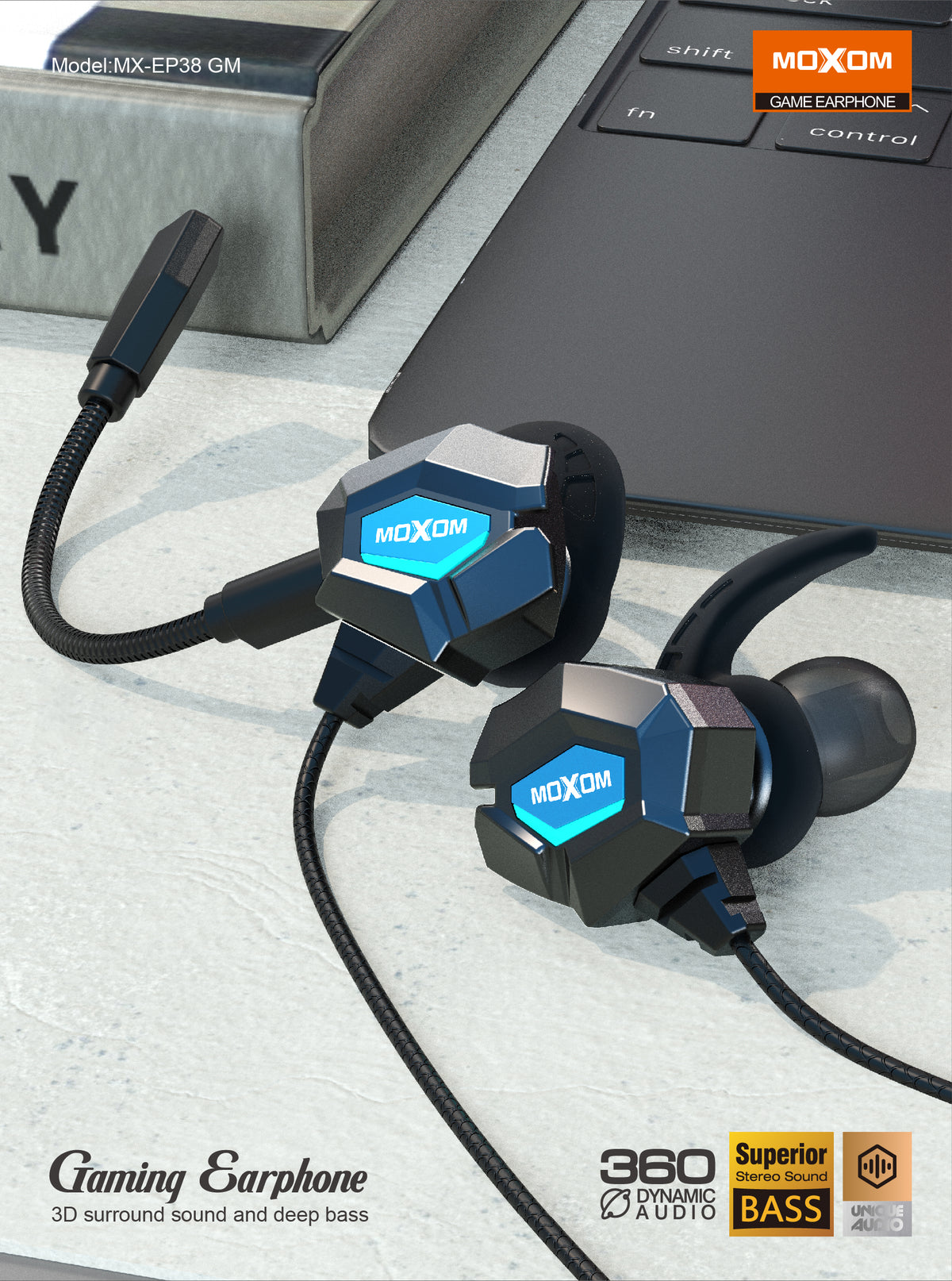 Moxom MX-EP38 GM Gaming Earphone Navigator