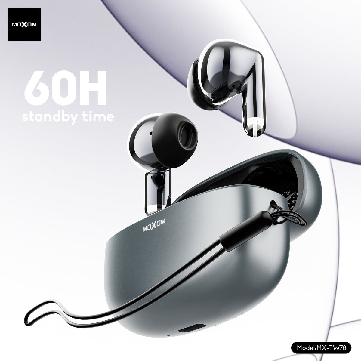Moxom Mx-Tw78 Ai Translator Compatible With Airpods