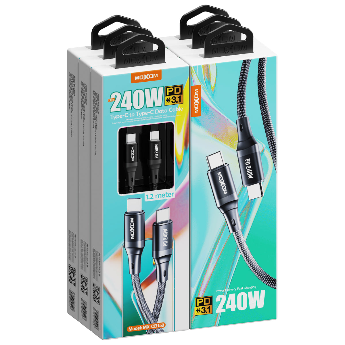 Moxom 240W Type-C to Type-C Super Fast Charging Cable MX-CB158