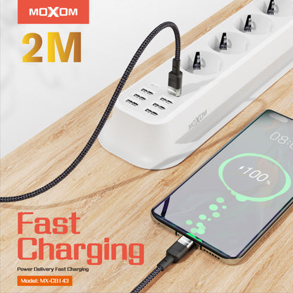 Moxom MX-CB143 - 60W PD Fast Charging Type-C to Type-C Cable (2m)