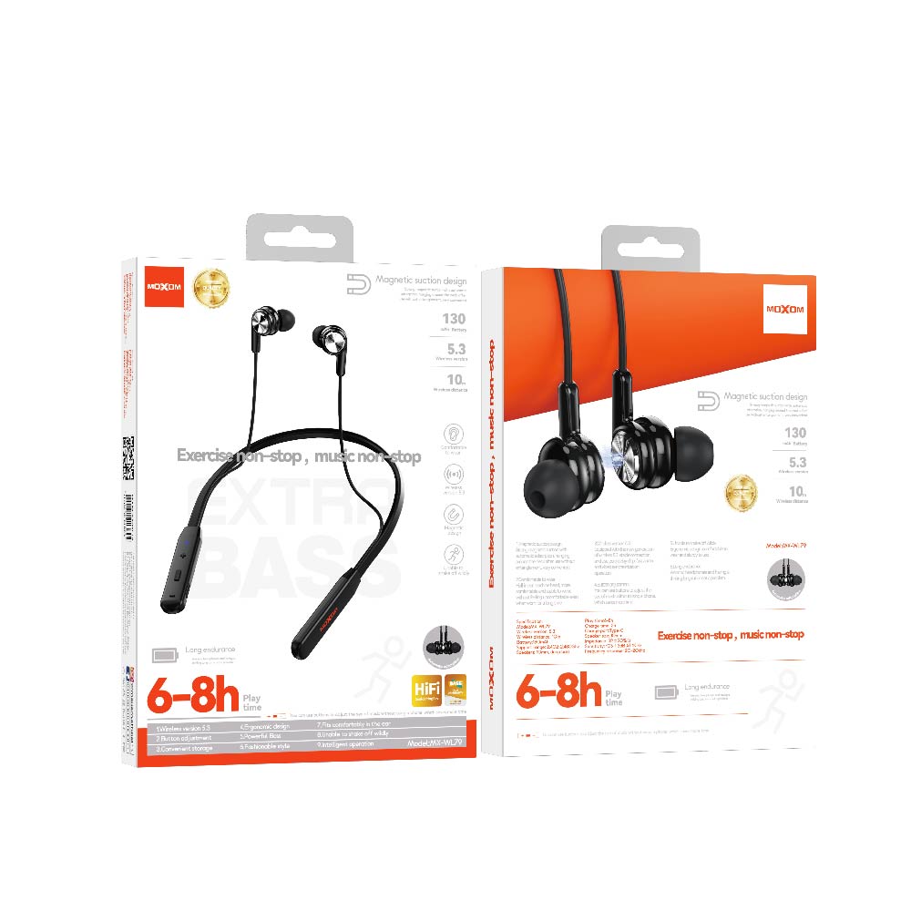 Moxom MX-WL79 Magnetic Sport Neckband Bluetooth Headset