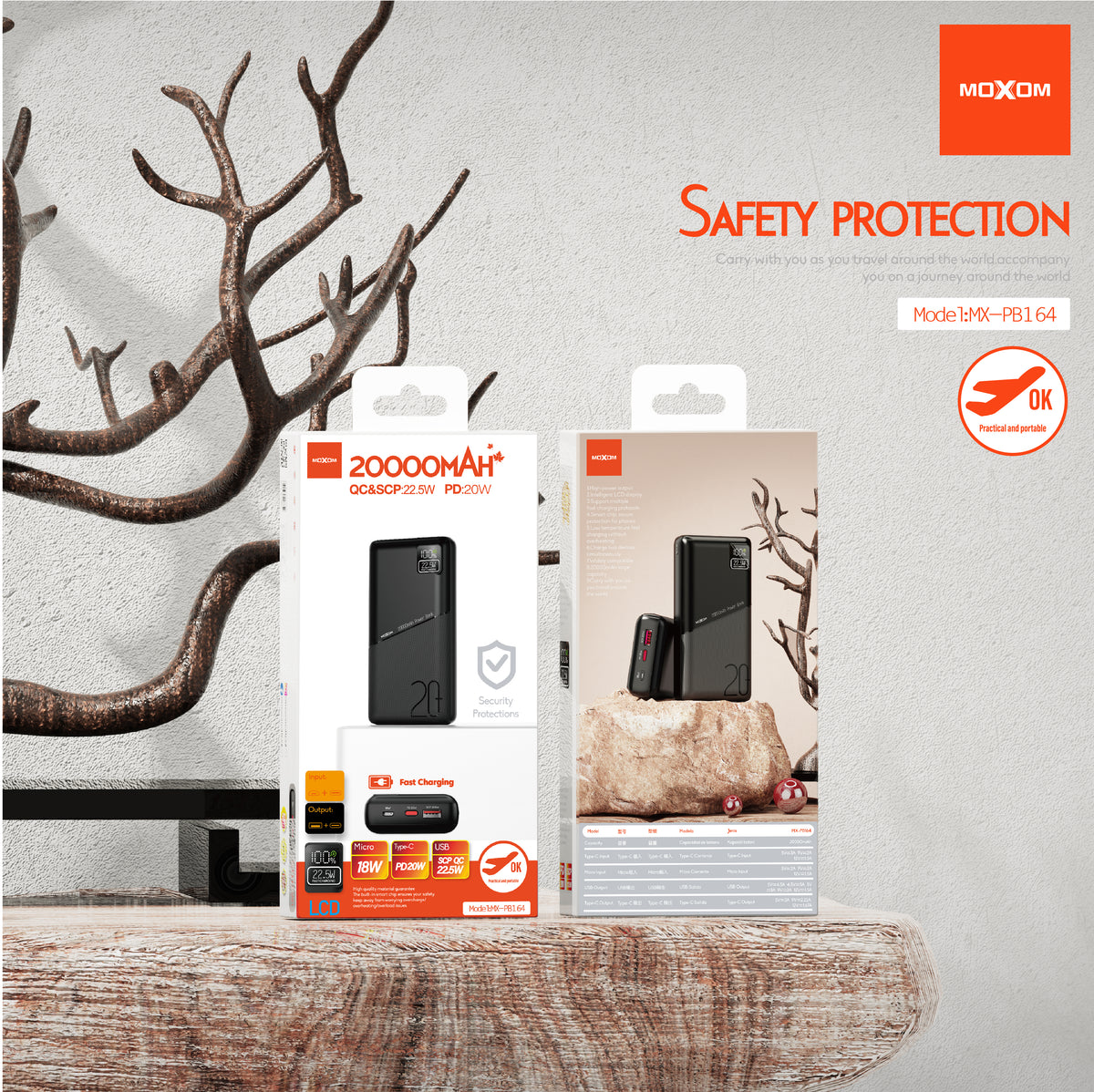 Moxom MX-PB164 20000mAh Power Bank