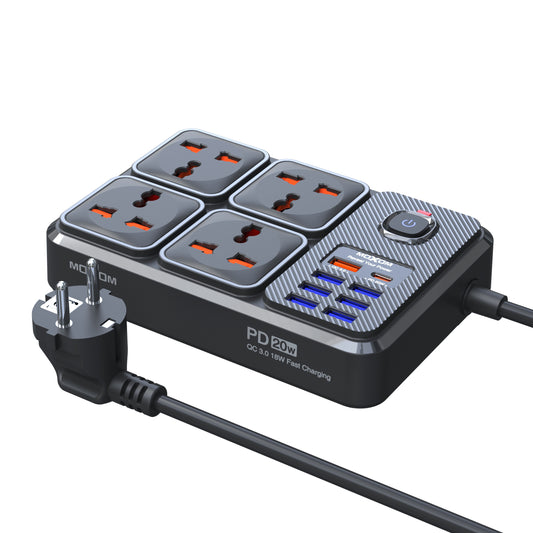 Moxom Mx-ST17 7USB+1 PD 20W 12 in 1 EU Power Cord