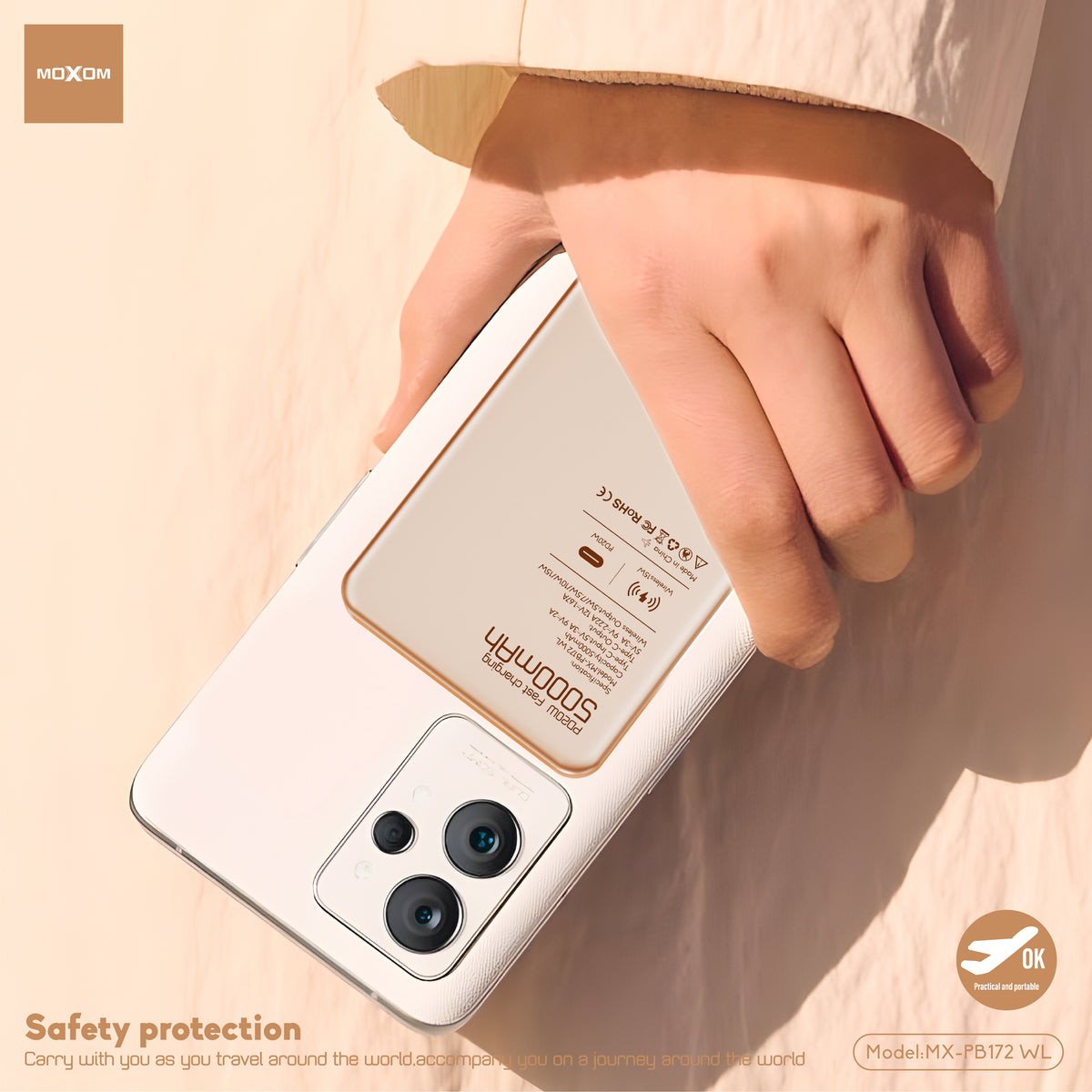 Moxom MX-PB172WL 5000mAh Magnetic Power Bank