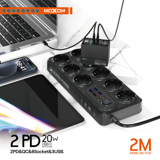 Moxom MX-ST22 14 IN 1 Power Strip