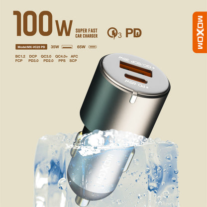 Moxom MX-VC23 100W PD Dual Port Car Charger