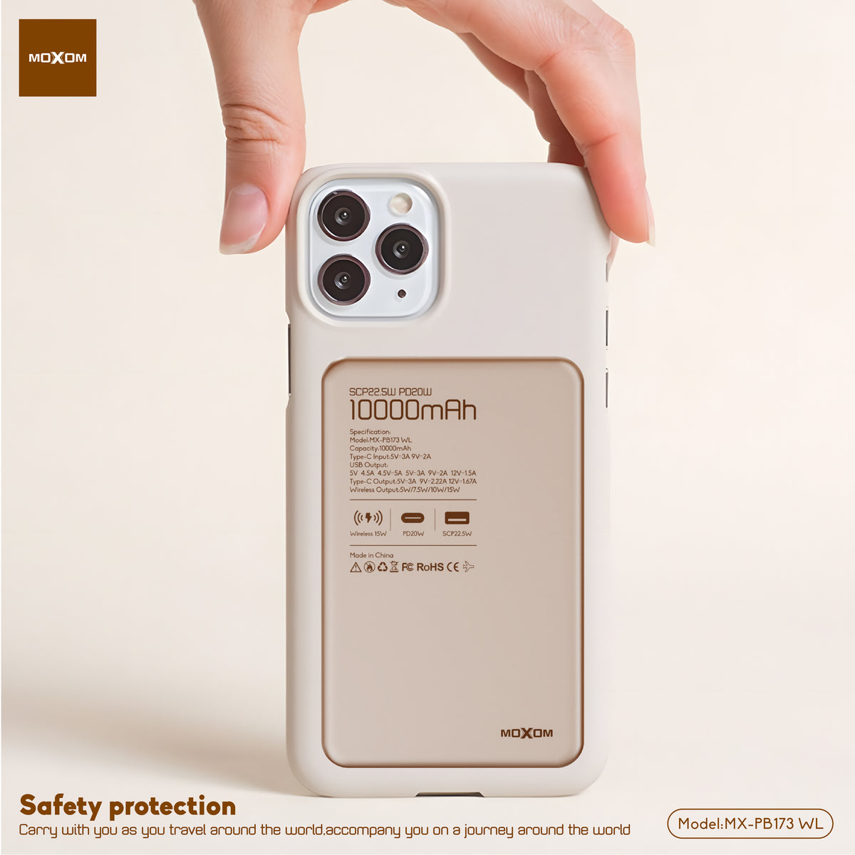 Moxom MX-PB173WL 10000mAh Magnetic Power Bank