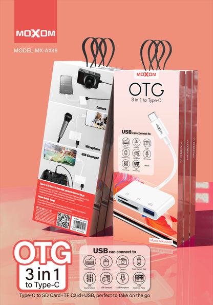 3 in 1 to Type-C OTG Moxom MX-AX49
