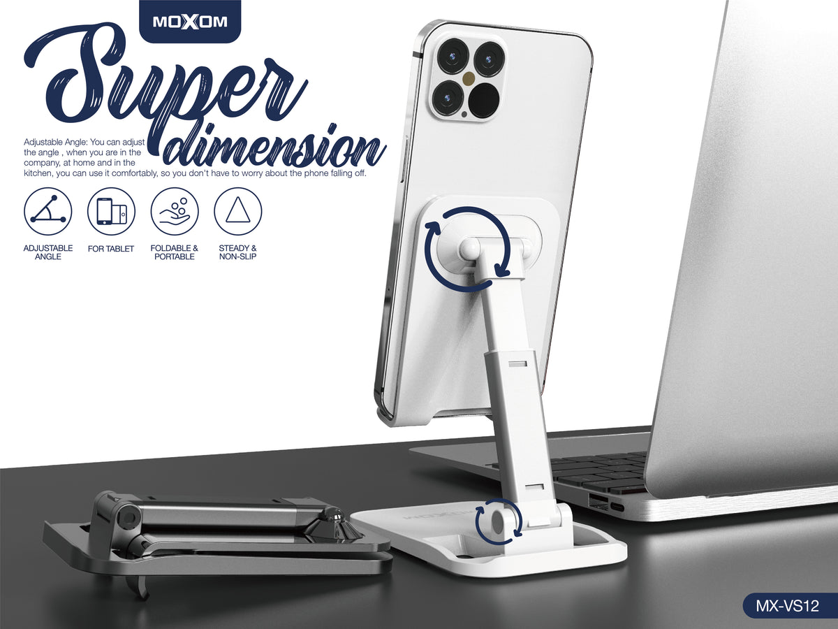 Moxom MX-VS12 Clamshell Adjustable Desktop Phone Holder