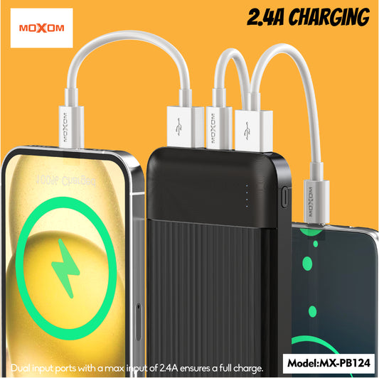 Moxom MX-PB124 10000mAh High Speed Recharging Power Bank