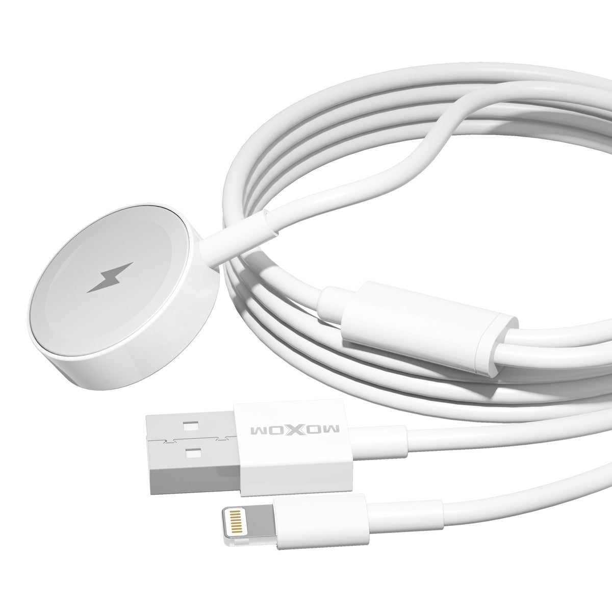 Moxom MX-CB153 WL 2-in-1 Magnetic Watch & iPhone Charging Cable - 1m
