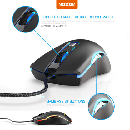 Moxom MX-MS10 Razor LED Gaming Wired Mouse