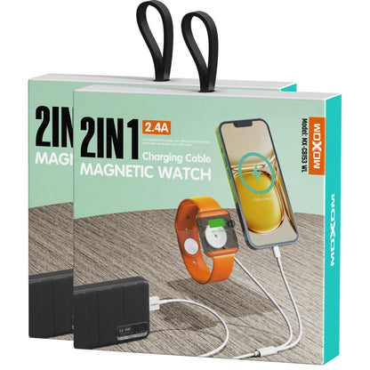 Moxom MX-CB153 WL 2-in-1 Magnetic Watch & iPhone Charging Cable - 1m