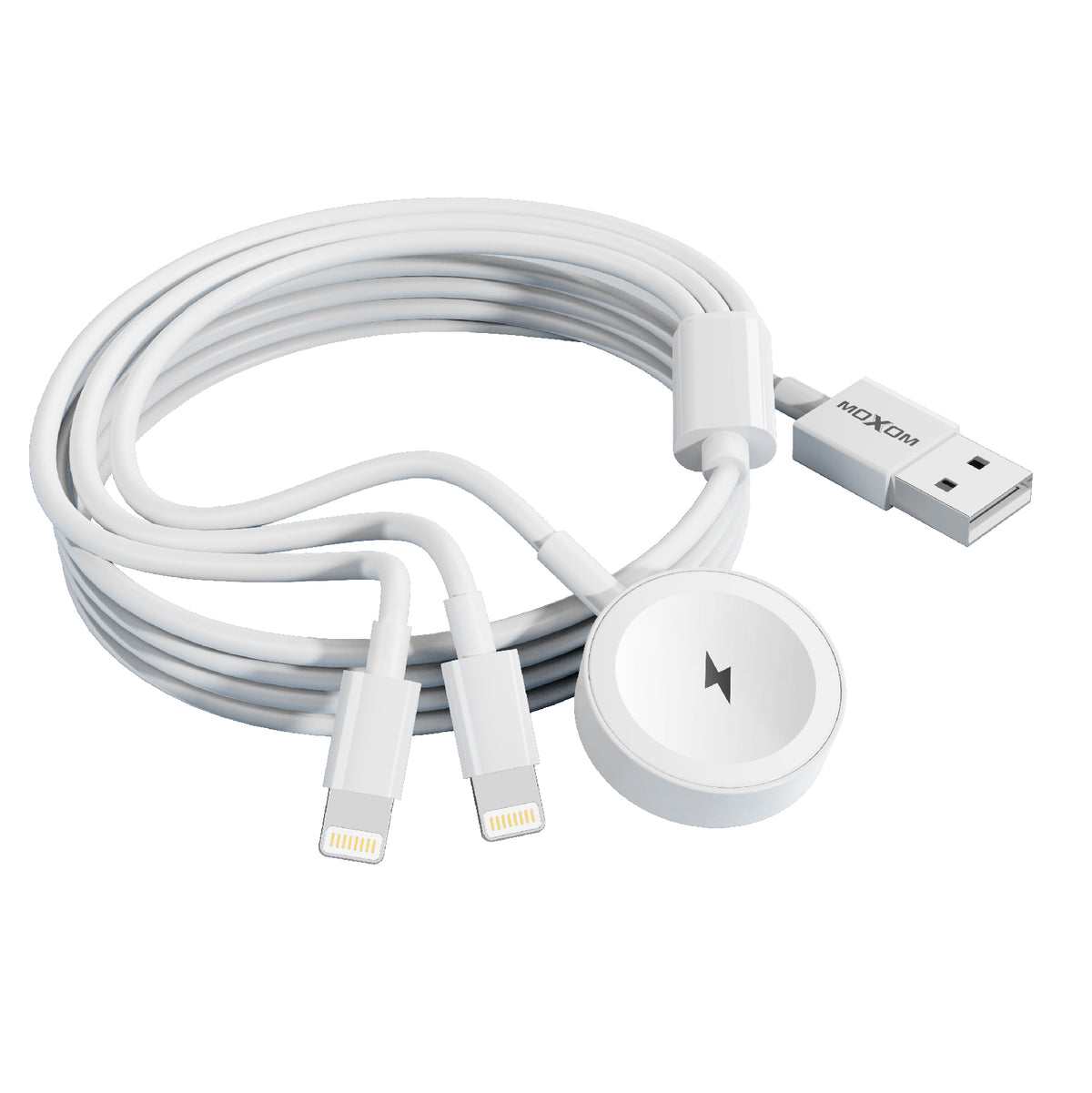 Moxom MX-CB154 WL 3-in-1 Magnetic Watch Charging Cable