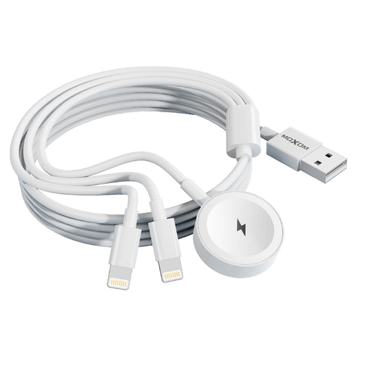 Moxom MX-CB154 WL 3-in-1 Magnetic Watch Charging Cable