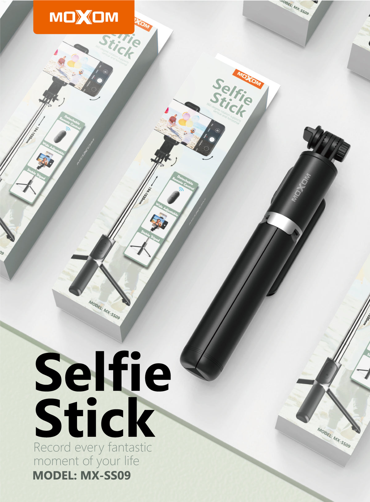 Moxom MX-SS09 Wireless Selfie Stick Tripod